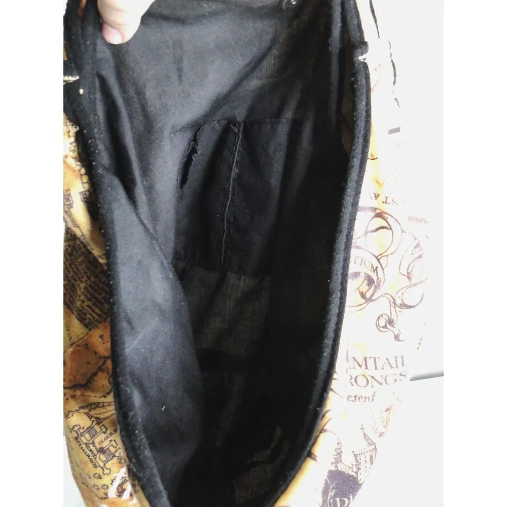Harry Potter Marauder's Map Hobo Style Bag I Solemnly Swear That I Am Up To No G